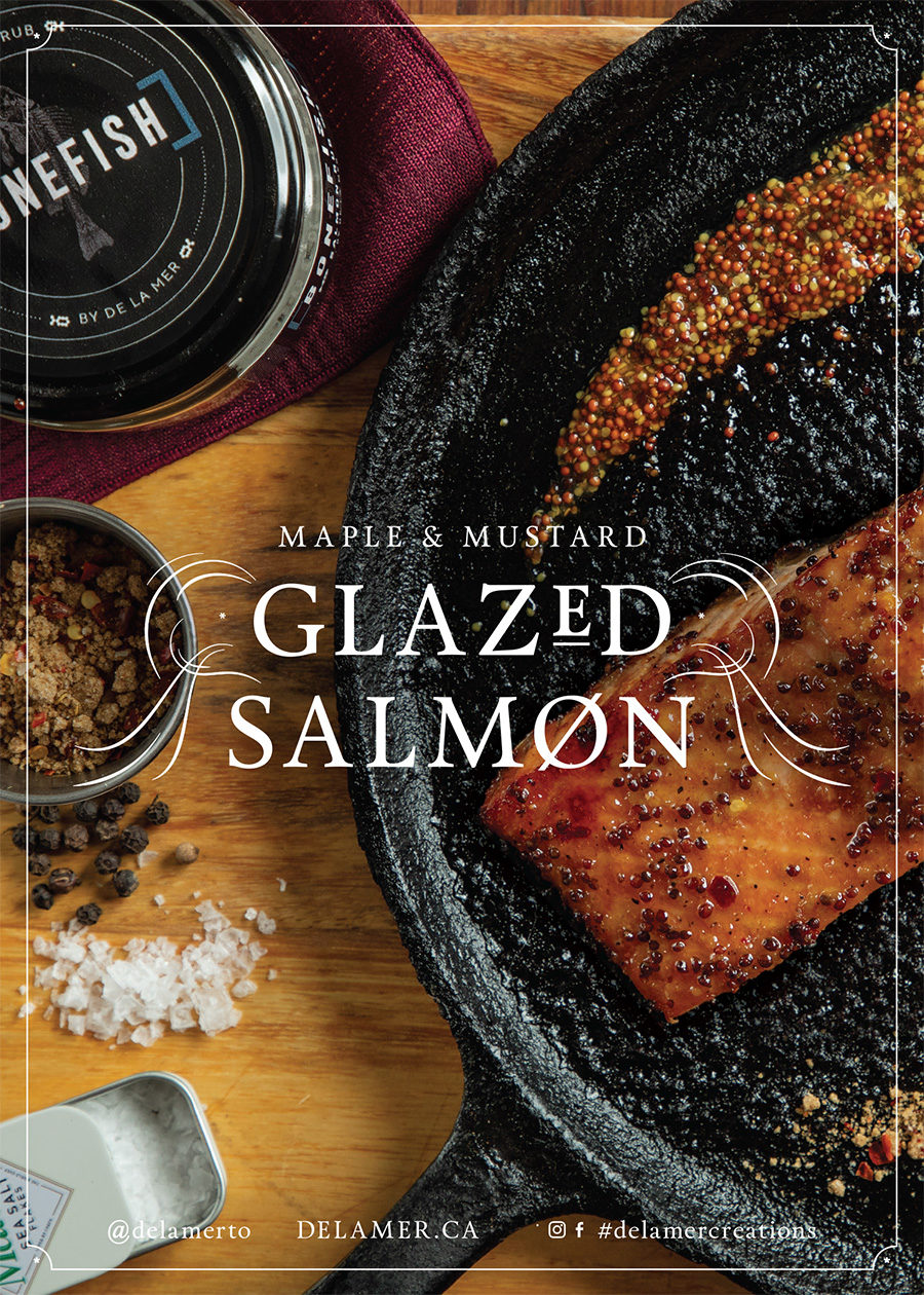 Maple and Mustard Glazed Salmon